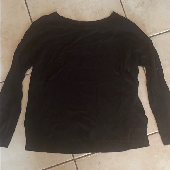 Mesh back lulu knit sweater